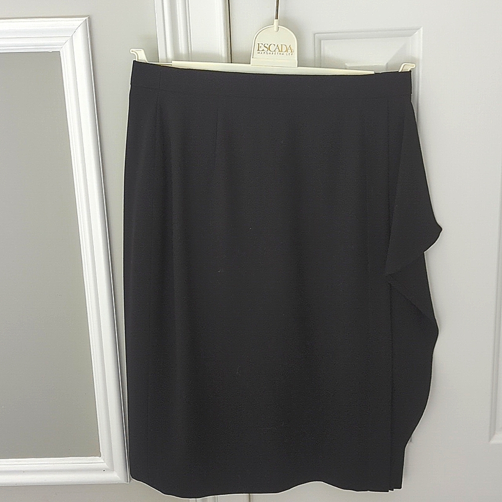 Escada Margaretha Ley Black wool skirt